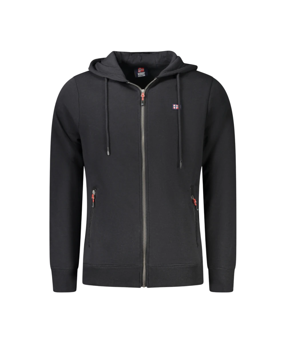 Scuola Nautica Italiana - Ανδρική Ζακέτα Φούτερ 849442-BLACK Μαύρο