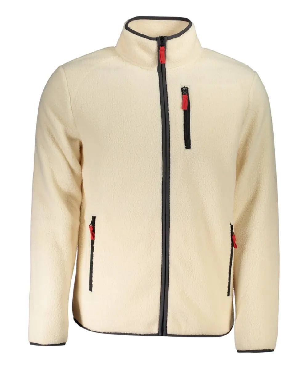 Scuola Nautica Italiana - Ανδρική Ζακέτα Φούτερ Fleece 839506-CREAM Μπεζ
