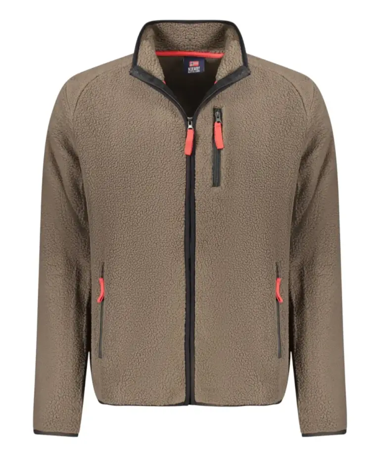 Scuola Nautica Italiana - Ανδρική Ζακέτα Φούτερ Fleece 839506-FALCON Καφέ