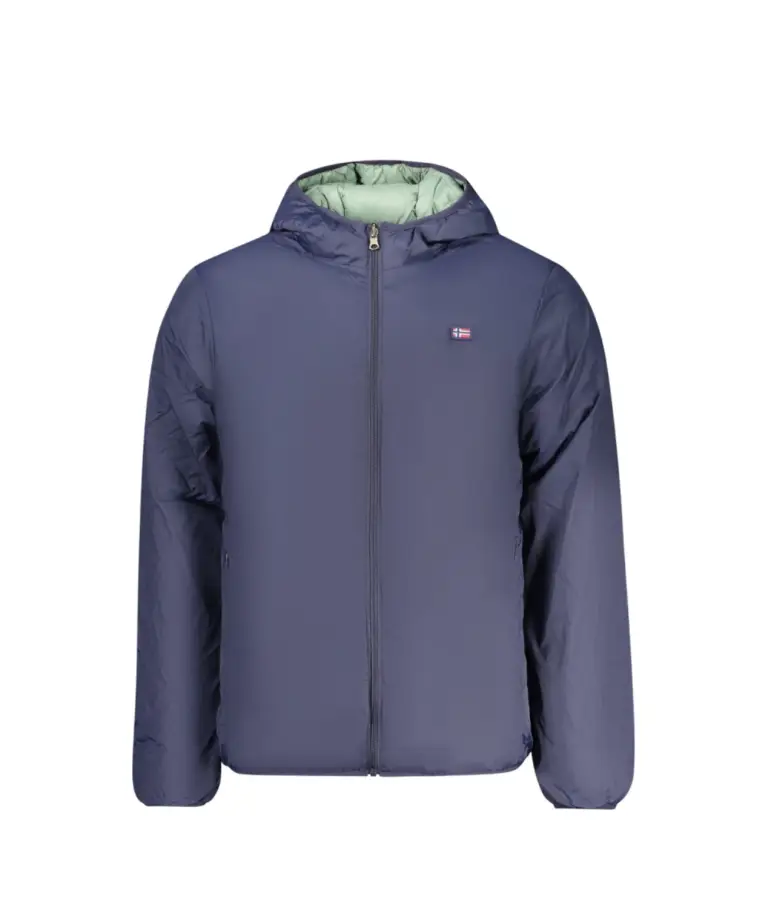 Scuola Nautica Italiana - Ανδρικό Χειμωνιάτικο Μπουφάν Reversible Puffer 859155-NAVY Μπλε Σκούρο/Πράσινο