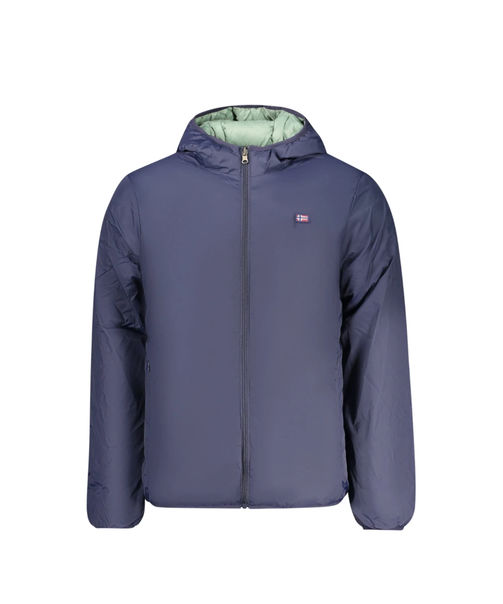 Scuola Nautica Italiana - Ανδρικό Χειμωνιάτικο Μπουφάν Reversible Puffer 859155-NAVY Μπλε Σκούρο/Πράσινο