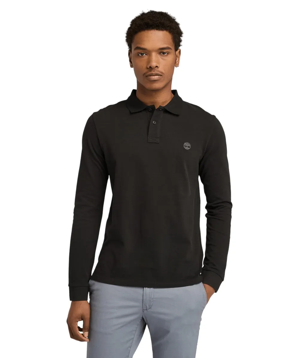 Timberland - Ανδρική Μακρυμάνικη Μπλούζα Polo River TB0A6VY6-001 Μαύρο