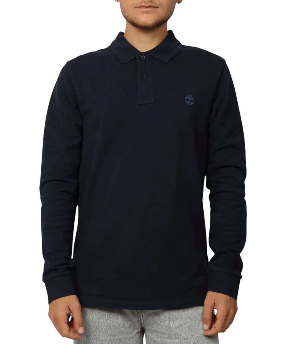 Timberland - Ανδρική Μακρυμάνικη Μπλούζα Polo River TB0A6VY6-433 Μπλε Σκούρο