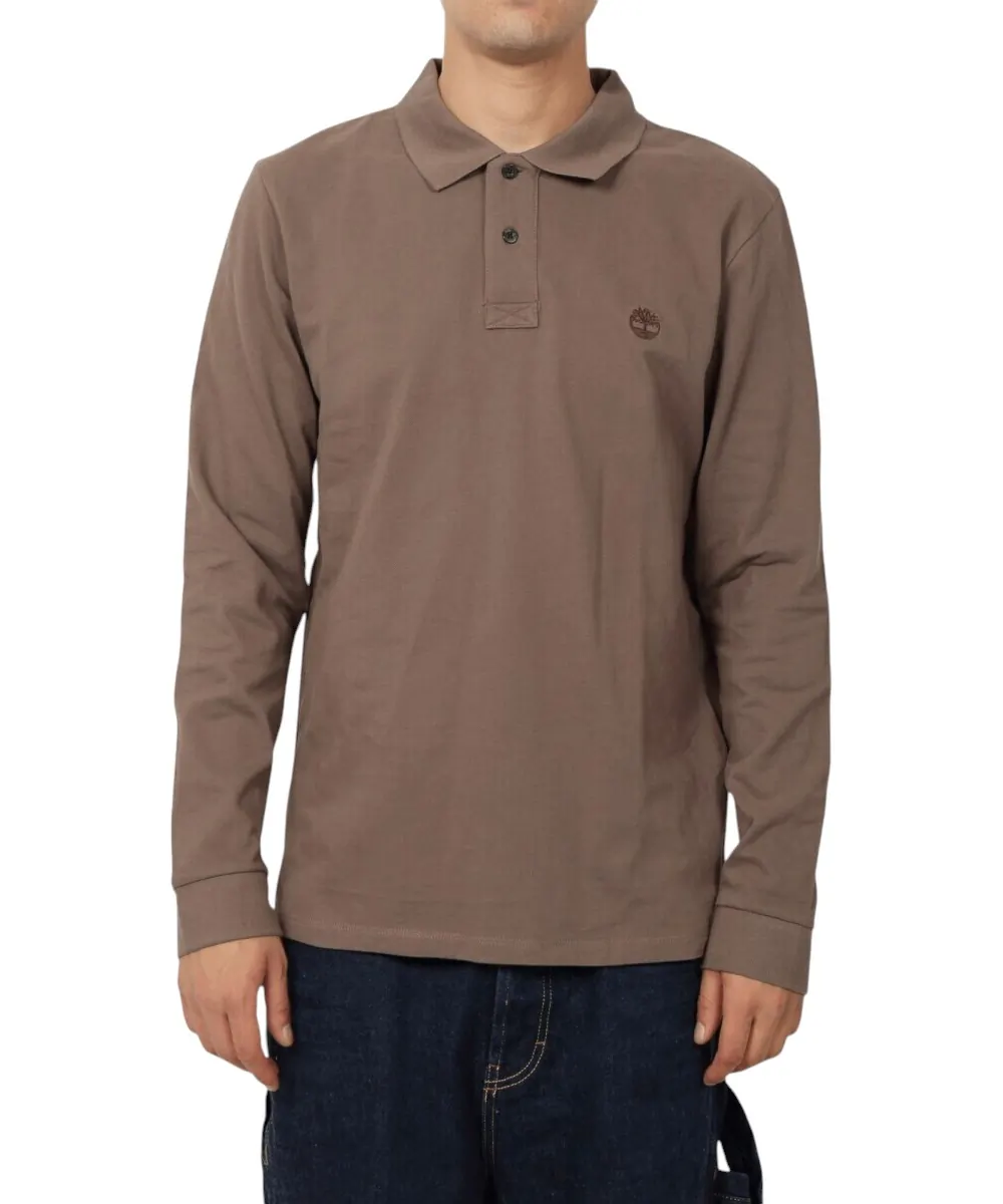 Timberland - Ανδρική Μακρυμάνικη Μπλούζα Polo River TB0A6VY6-BK0 Καφέ