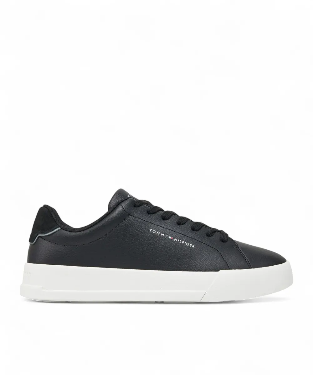 Tommy Hilfiger - Ανδρικά Sneakers Th Court Lth Detail Ess FM0FM05367-BDS Μαύρο