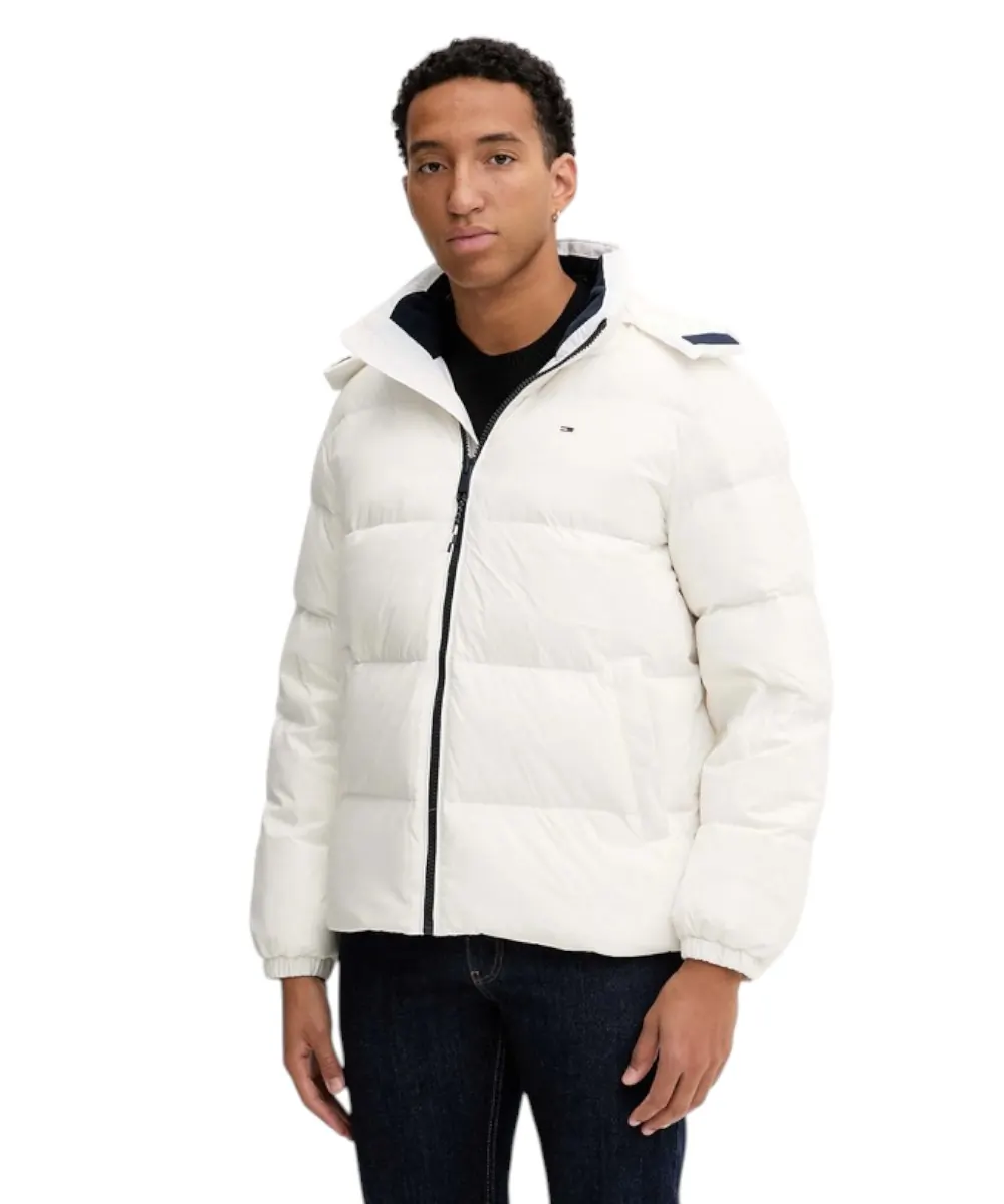 Tommy Hilfiger - Ανδρικό Αδιάβροχο Μπουφάν Tjm Essential Down Regular Fit DM0DM19786-YBL Λευκό