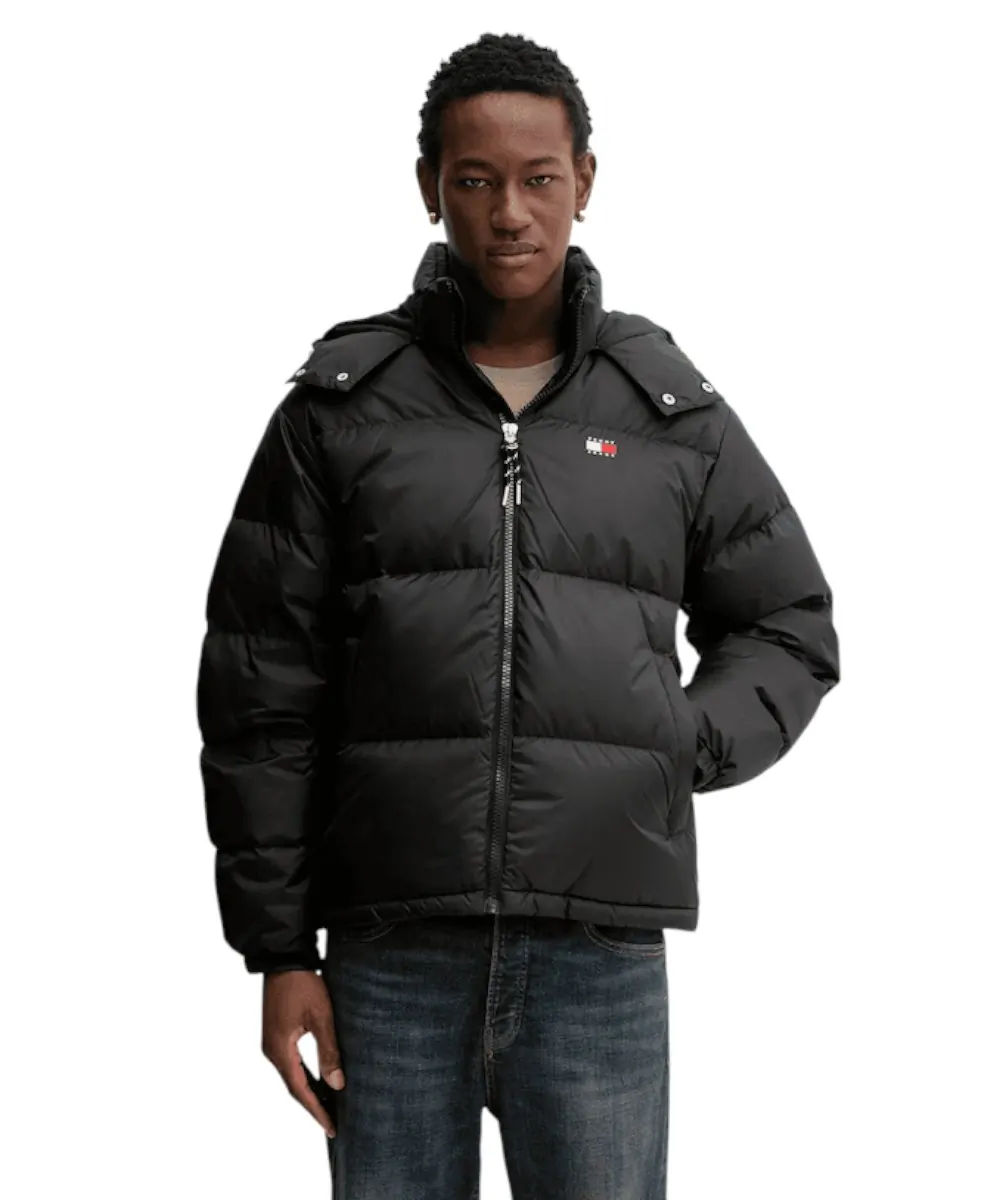 Tommy Hilfiger - Ανδρικό Πουπουλένιο Μπουφάν Puffer Tjm Alaska DM0DM22036-BDS Μαύρο