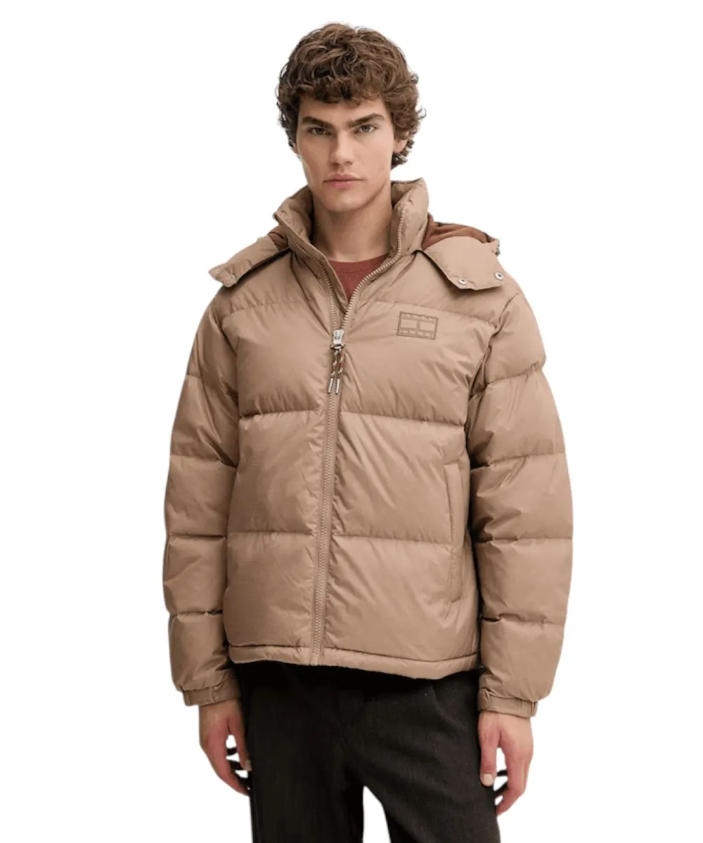 Tommy Hilfiger - Ανδρικό Πουπουλένιο Μπουφάν Puffer Tjm Alaska DM0DM22036-AFE Μπεζ
