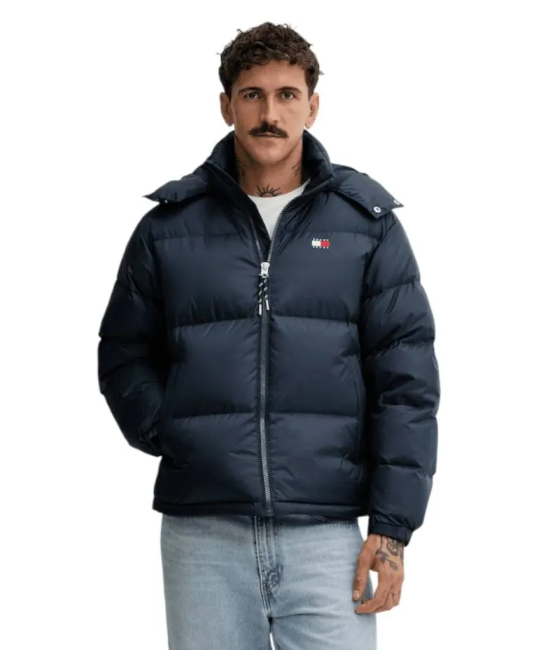 Tommy Hilfiger - Ανδρικό Πουπουλένιο Μπουφάν Puffer Tjm Alaska DM0DM22036-C1G Μπλε Σκούρο