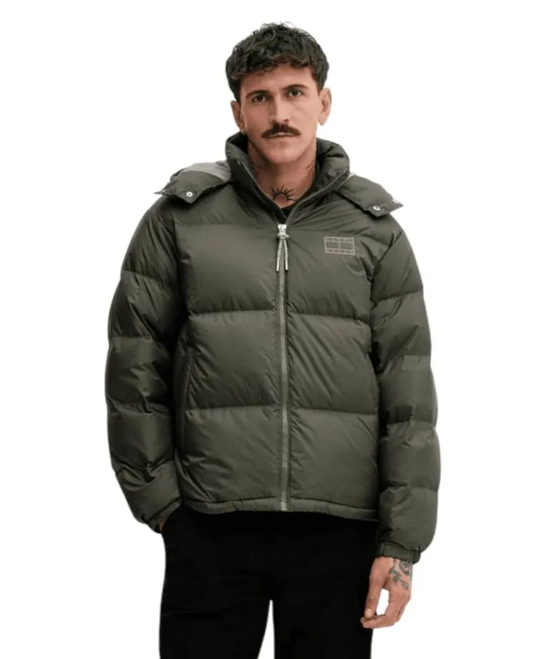 Tommy Hilfiger - Ανδρικό Πουπουλένιο Μπουφάν Puffer Tjm Alaska DM0DM22036-MRH Πράσινο
