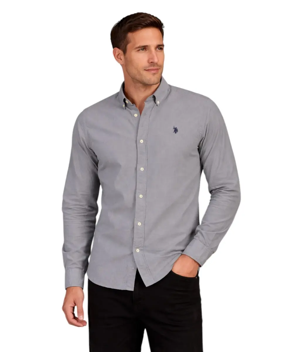 U.S. Polo Assn. - Ανδρικό Πουκάμισο Μακρυμάνικο 64467-53348-487 Μπλε