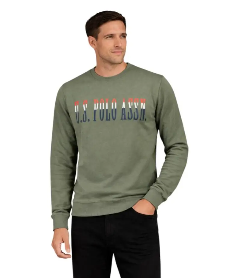 U.S. Polo Assn. - Ανδρικό Φούτερ Με Λογότυπο 60705-53223-146 Χακί