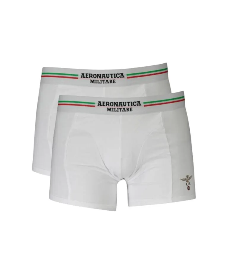 Aeronautica Militare - Ανδρικά Μποξεράκια 2Pack SCOBX002J508-7300 Λευκό