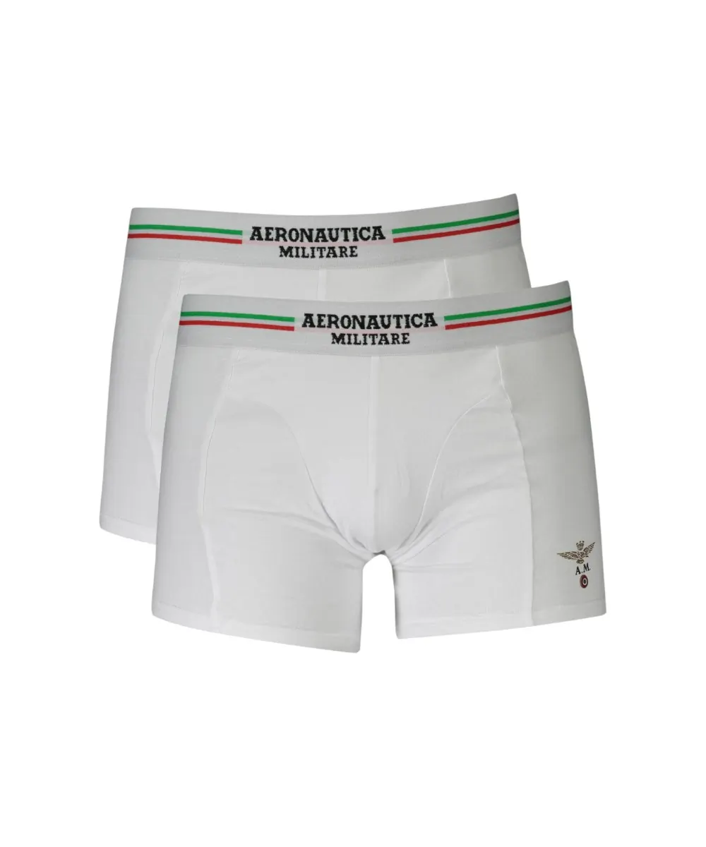 Aeronautica Militare - Ανδρικά Μποξεράκια 2Pack SCOBX002J508-7300 Λευκό