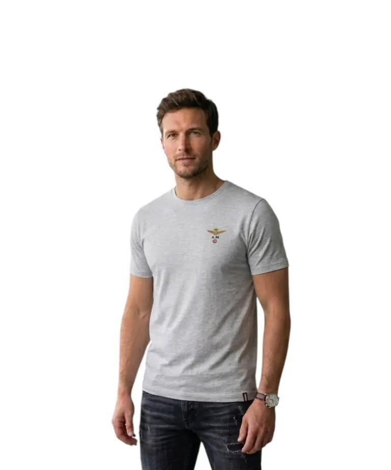 Aeronautica Militare - Ανδρική Κοντομάνικη Μπλούζα T-Shirt SCOTI001J508-17171 Γκρι