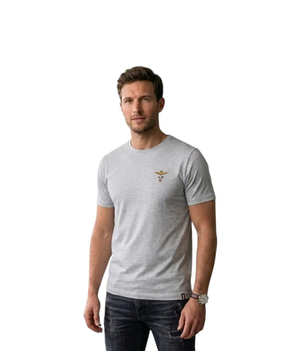 Aeronautica Militare - Ανδρική Κοντομάνικη Μπλούζα T-Shirt SCOTI001J508-17171 Γκρι