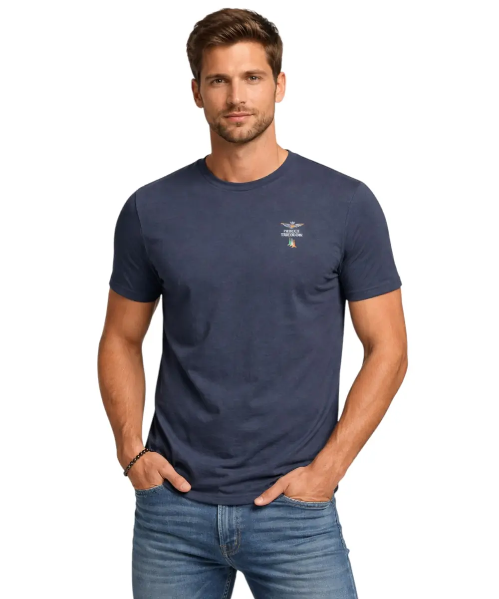 Aeronautica Militare - Ανδρική Κοντομάνικη Φανέλα SCOTI005J508-08184 Μπλε Σκούρο