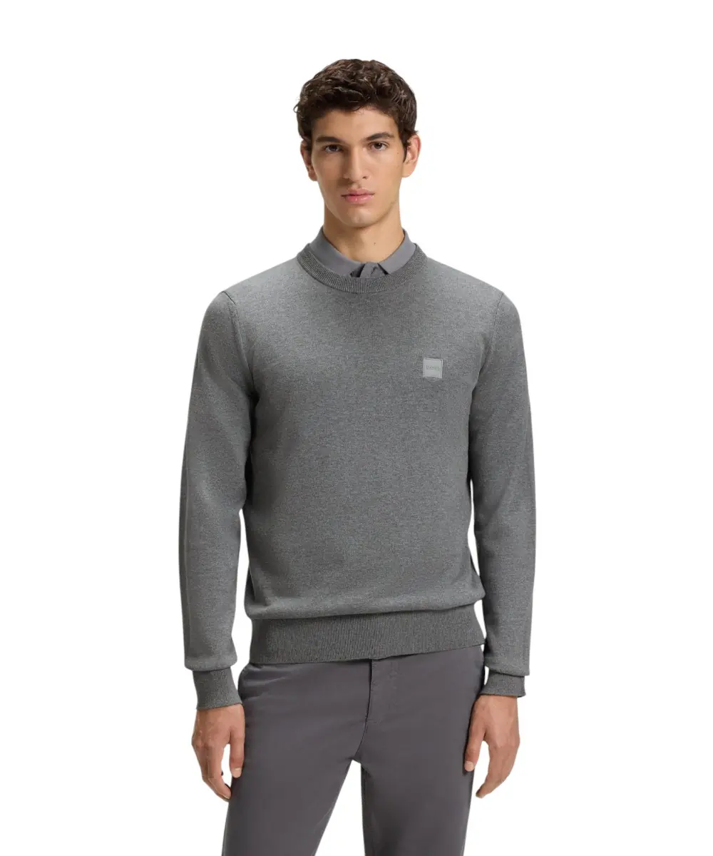Hugo Boss - Ανδρικό Πουλόβερ Kanovanos 50527583-041 Γκρι