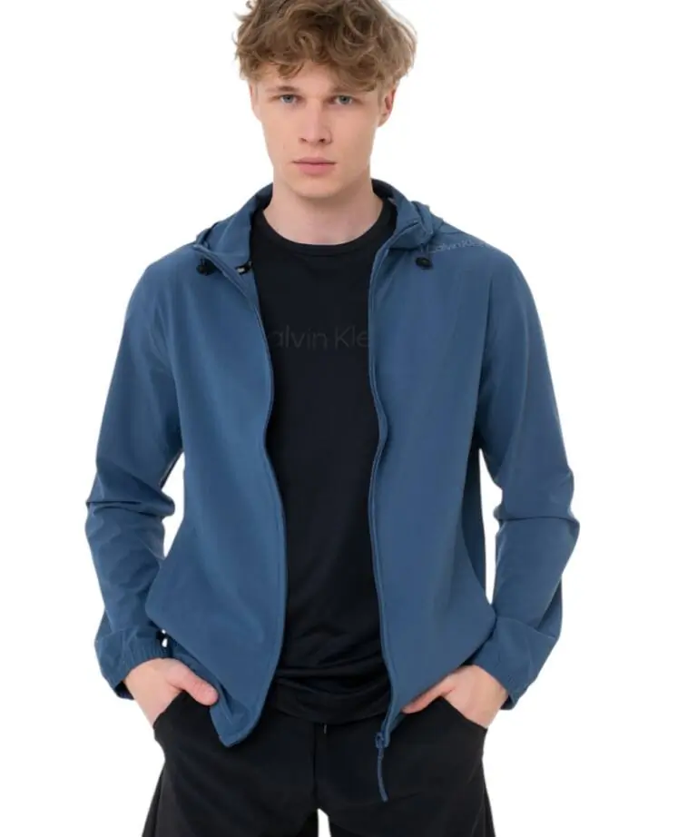 Calvin Klein - Ανδρική Ζακέτα Zipped Sweatshirt Regular Fit 00GMS3O502-DBZ Μπλε