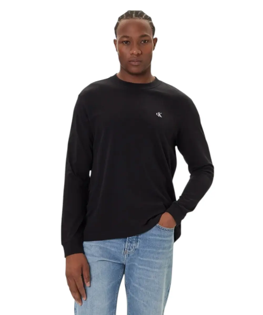 Calvin Klein - Ανδρική Μπλούζα Longsleeve Easy Regular Fit LV04RD247G-UB1 Μαύρο