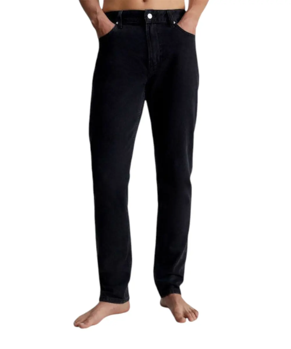 Calvin Klein - Ανδρικό Jean Authentic Dad Jeans Regular Fit J30J323873-1BY Μαύρο
