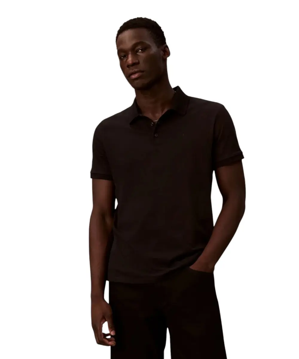 Calvin Klein - Ανδρικό T-Shirt Polo Classic Logo LV04RD255G-UB1 Μαύρο