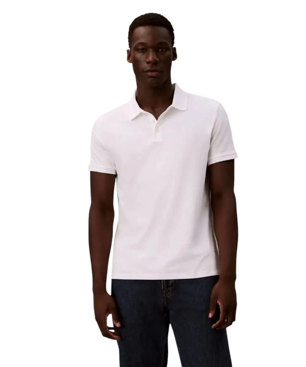 Calvin Klein - Ανδρικό T-Shirt Polo Classic Logo LV04RD255G-YAF Λευκό