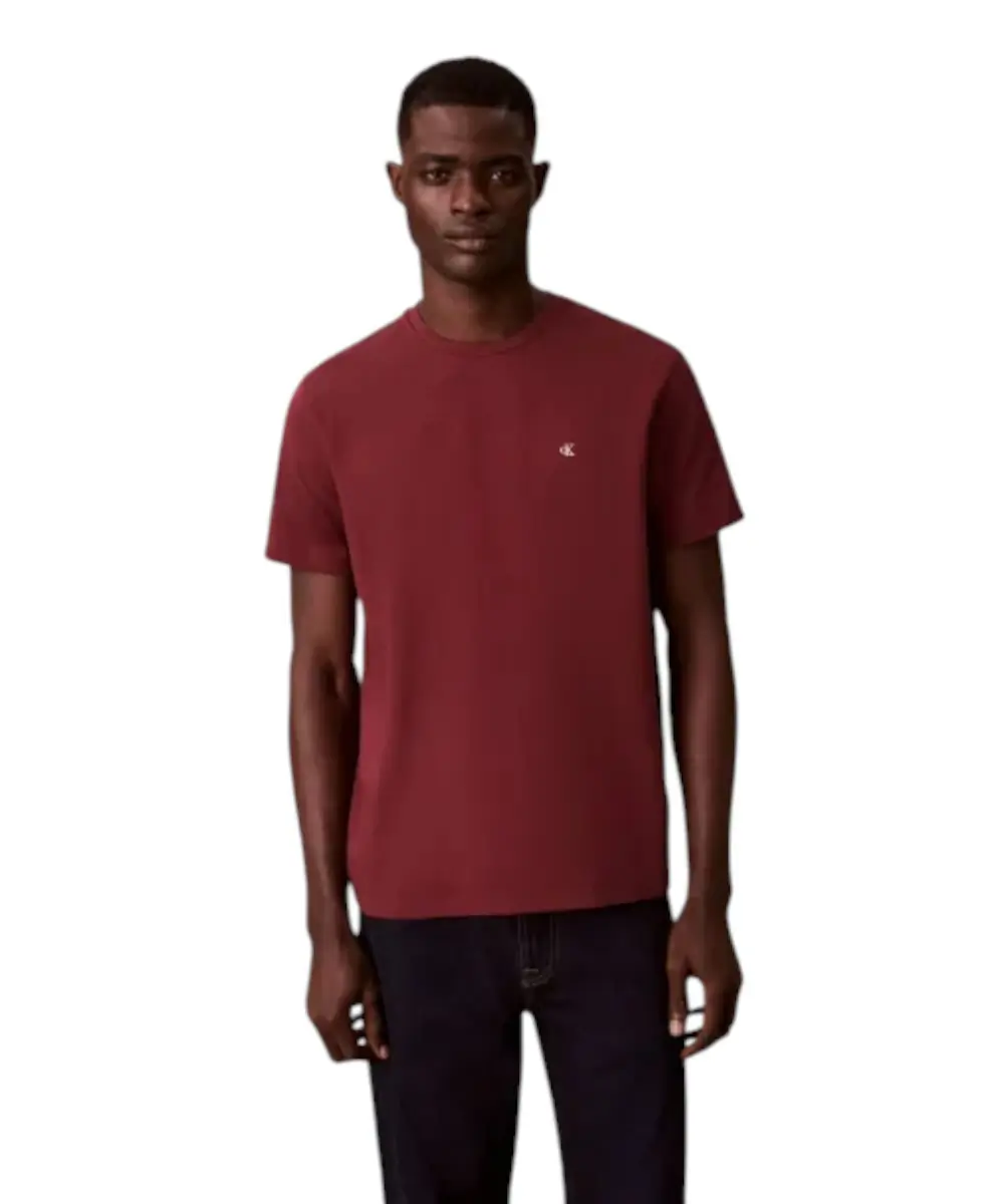 Calvin Klein - Ανδρικό T-shirt Classic Monogram Tee Regular Fit LV04RD254G-5FF Μπορντό