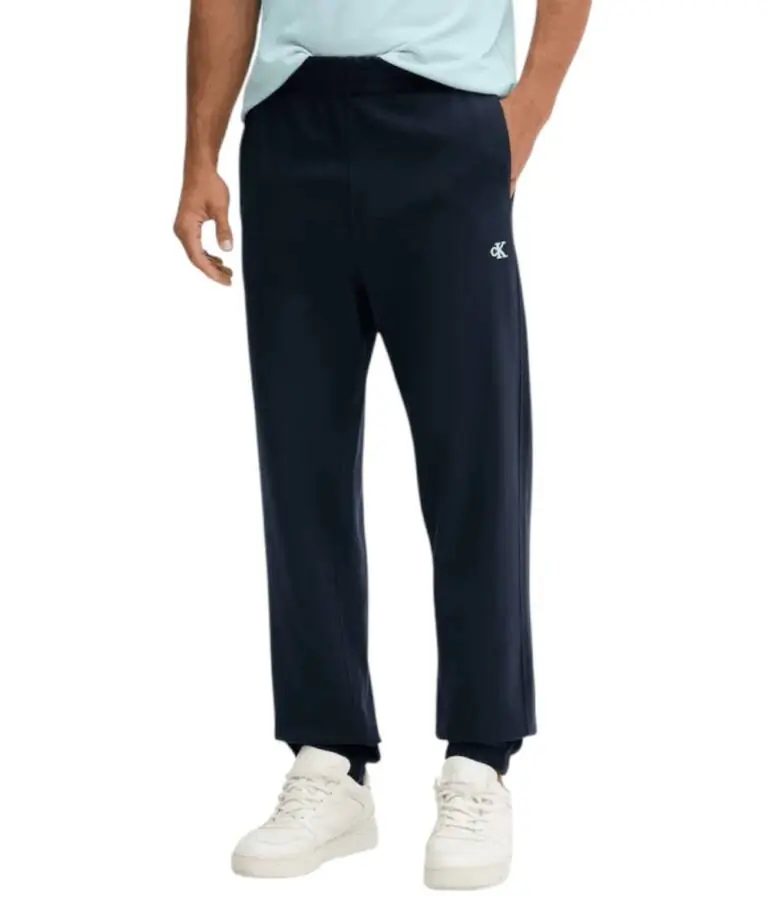 Calvin Klein - Ανδρικό Παντελόνι Φόρμας Eu 350Terry Monogram Regular Fit  LV04RD241G-CEF Μπλε Σκούρο