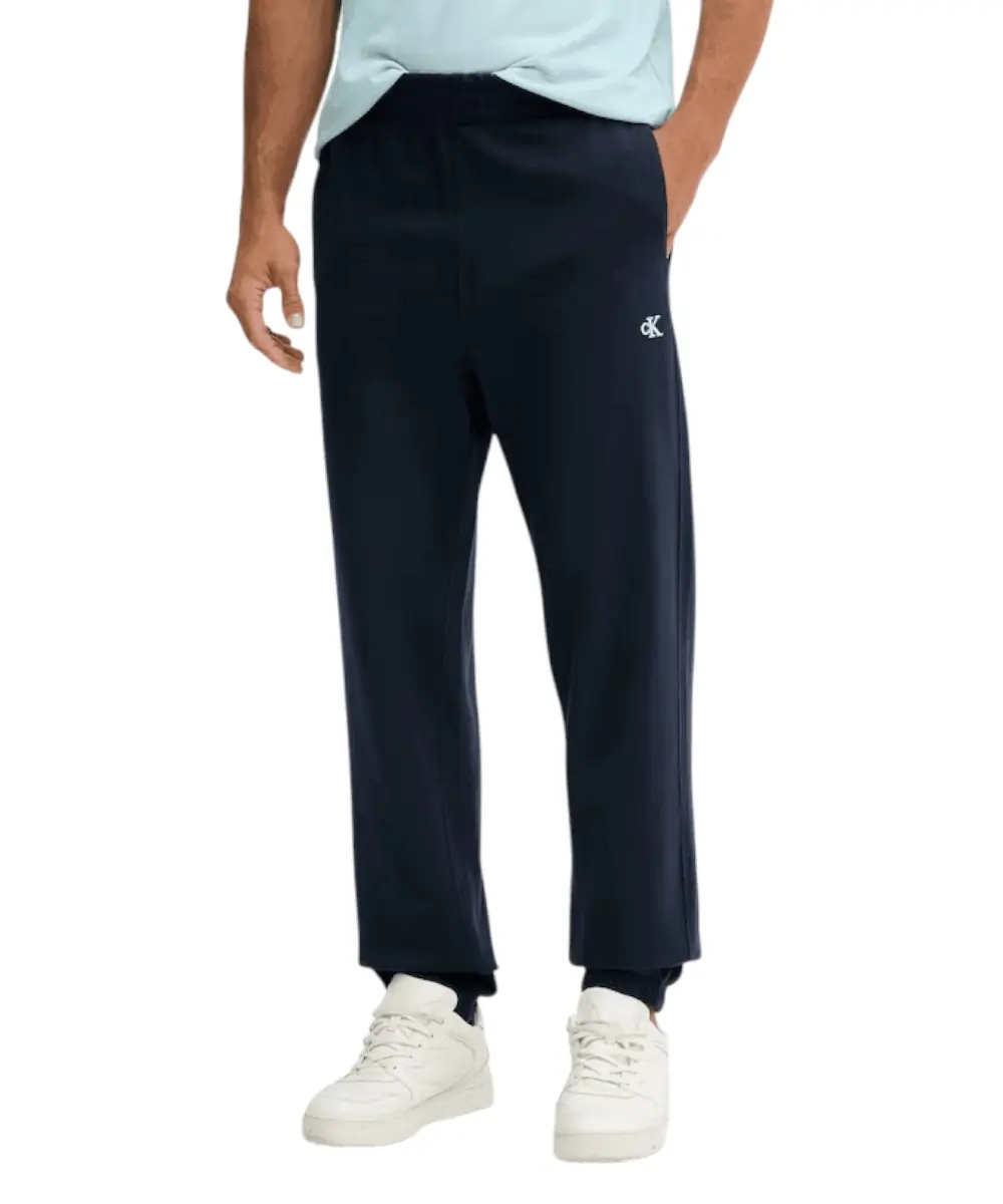 Calvin Klein - Ανδρικό Παντελόνι Φόρμας Eu 350Terry Monogram Regular Fit  LV04RD241G-CEF Μπλε Σκούρο