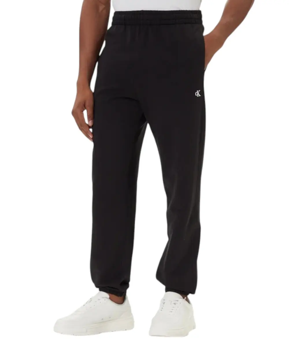 Calvin Klein - Ανδρικό Παντελόνι Φόρμας Eu 350Terry Monogram Regular Fit  LV04RD241G-UB1 Μαύρο
