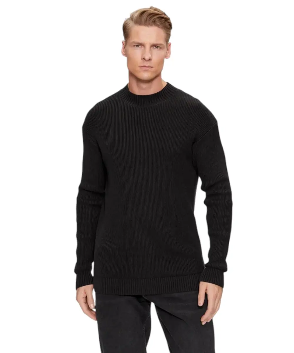 Calvin Klein - Ανδρικό Πουλόβερ Blown Up Regular Fit J30J324507-BEH Μαύρο