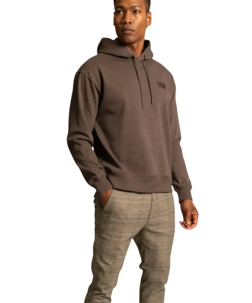 Calvin Klein - Ανδρικό Φούτερ Badge Hoodie Regular Fit J30J321879-GYN Καφέ