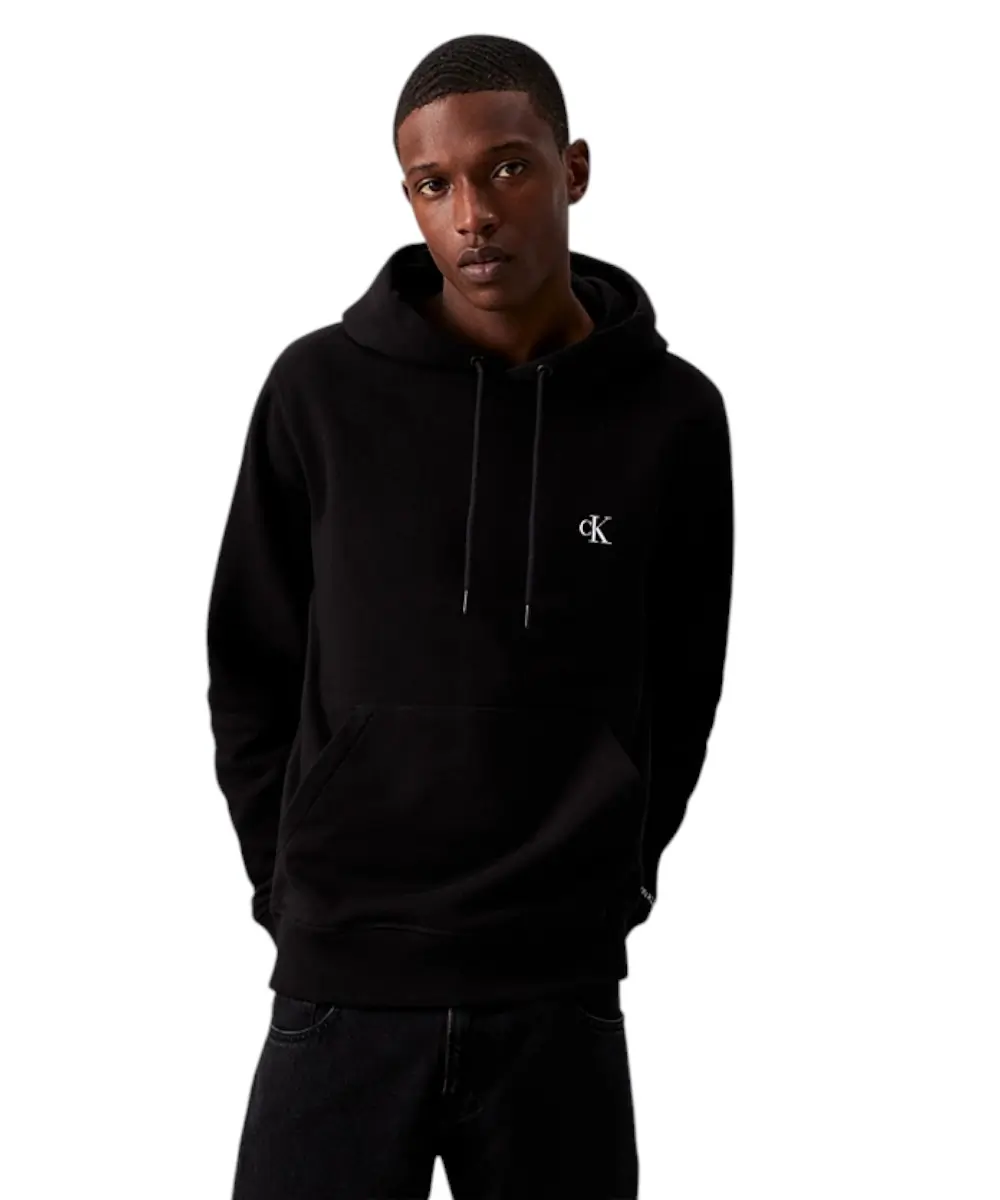 Calvin Klein - Ανδρικό Φούτερ Cotton Blend Fleece Essential Regular Fit J30J315713-BAE Μαύρο