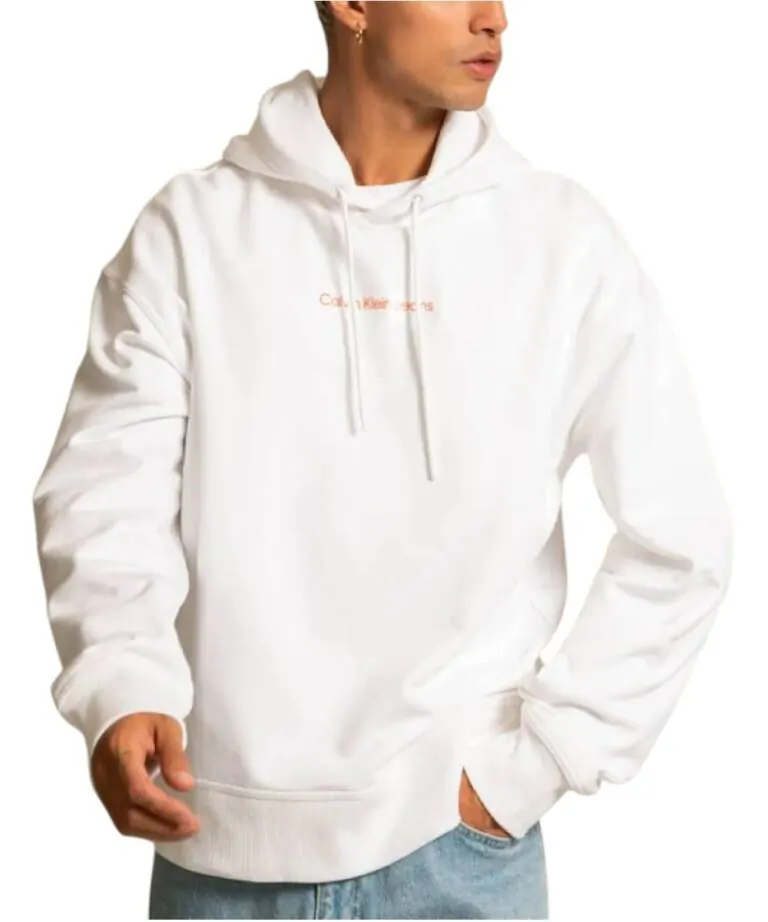 Calvin Klein - Ανδρικό Φούτερ Hoodie Regular Fit J30J321905-YAF Λευκό