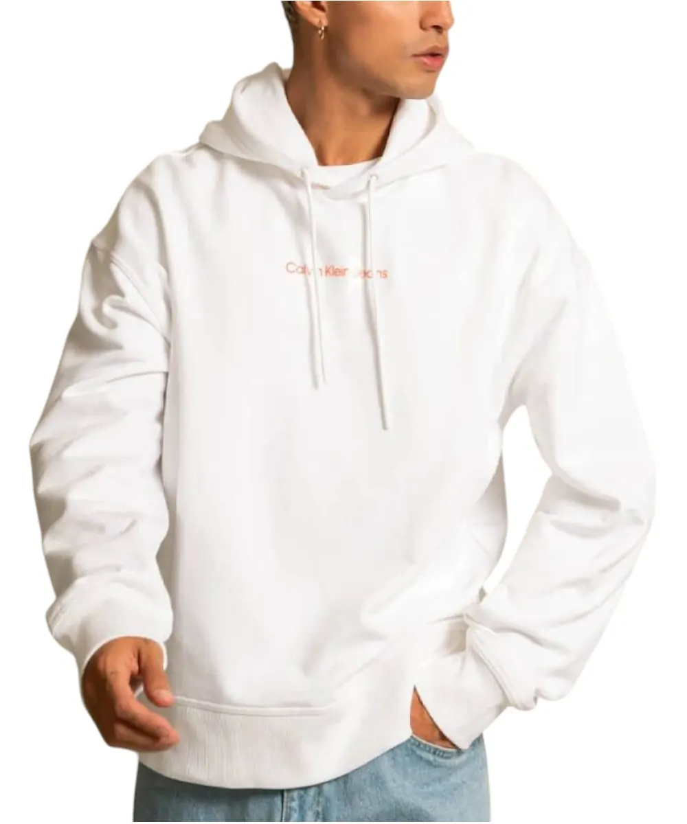 Calvin Klein - Ανδρικό Φούτερ Hoodie Regular Fit J30J321905-YAF Λευκό