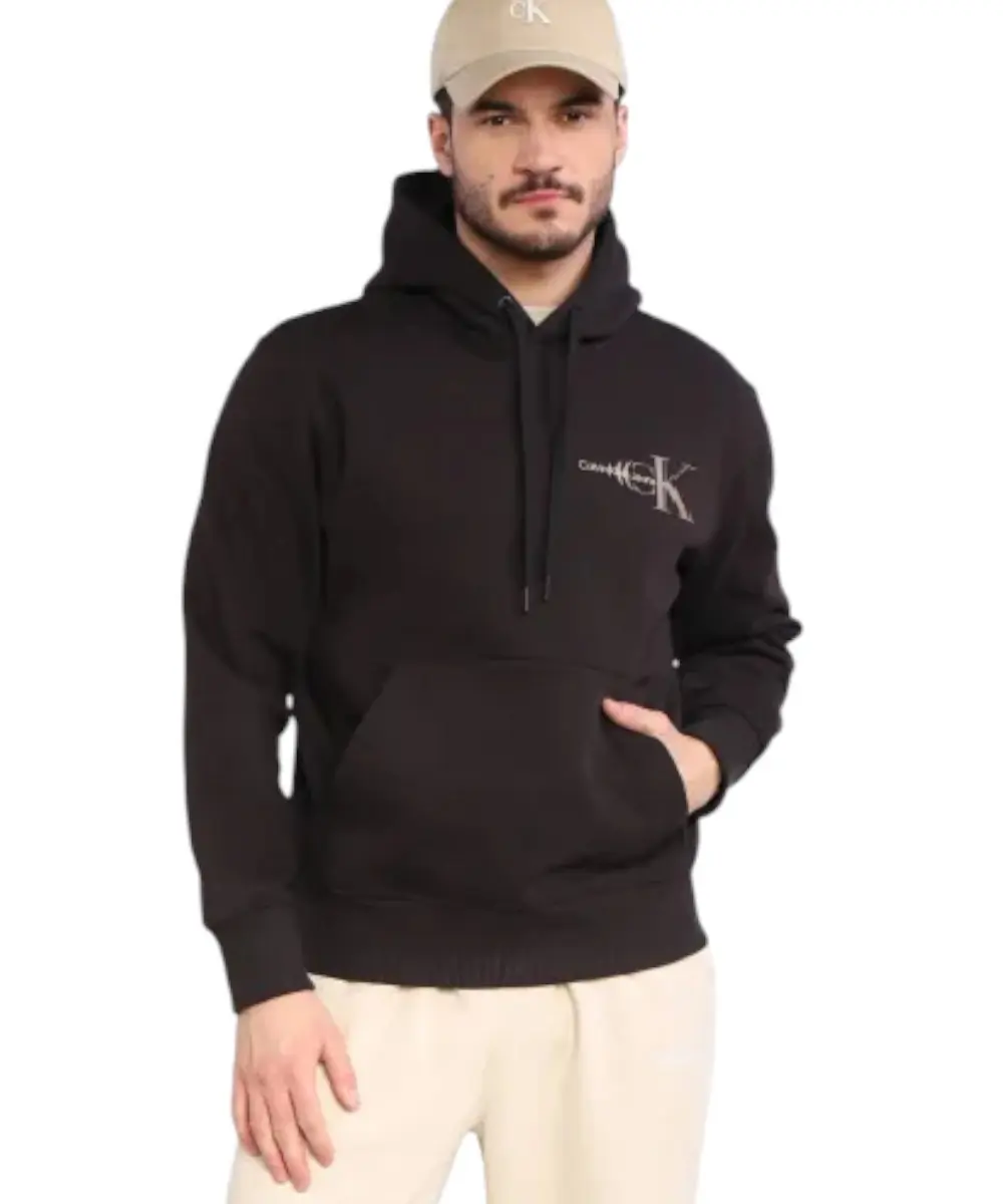 Calvin Klein - Ανδρικό Φούτερ Hoodie Regular Fit J30J322524-BEH Μαύρο