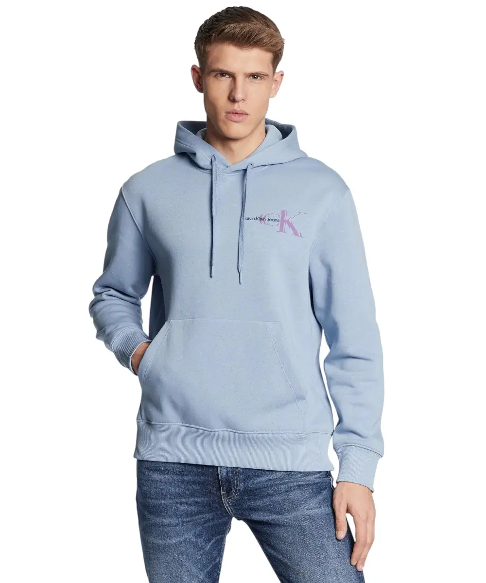Calvin Klein - Ανδρικό Φούτερ Hoodie Regular Fit J30J322524-DAR Γαλάζιο