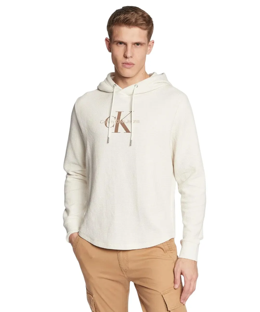 Calvin Klein - Ανδρικό Φούτερ Hoodie Regular Fit J30J322701-YBI Μπεζ