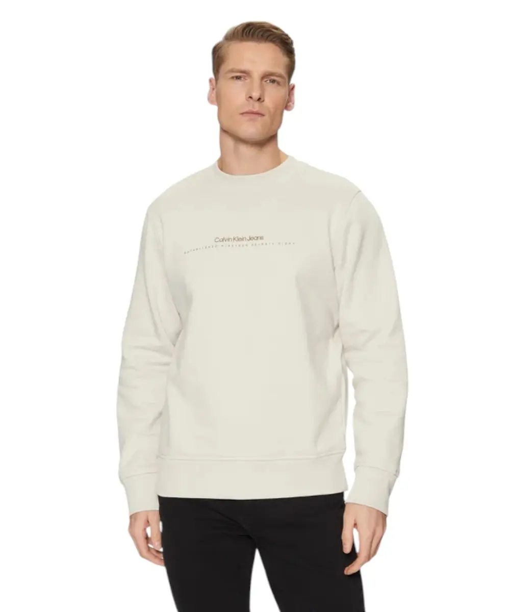 Calvin Klein - Ανδρικό Φούτερ Minimal Logo Regular Fit J30J327119-PDH Μπεζ