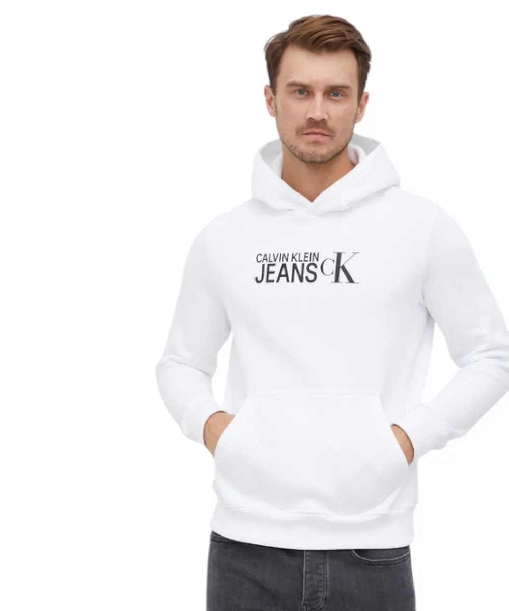 Calvin Klein - Ανδρικό Φούτερ Regular Fit J30J318788-YAF Λευκό