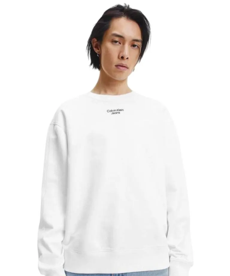 Calvin Klein - Ανδρικό Φούτερ Regular Fit J30J320044-YAF Λευκό