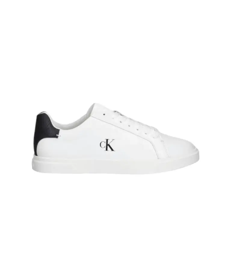 Calvin Klein - Γυναικεία Sneakers Low Pro Cup Laceup Lth Moire HW0HW02845-01W Λευκό