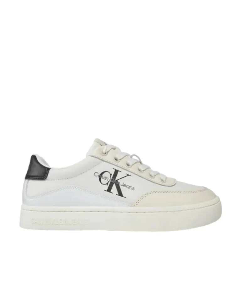 Calvin Klein - Γυναικεία Sneakers Classic Cupsole Low Lace Lth Ml YW0YW01296-01W Λευκό