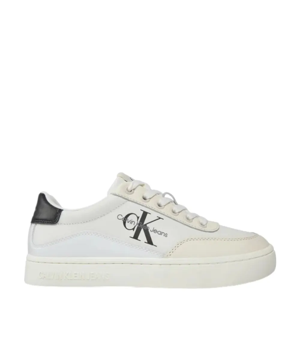 Calvin Klein - Γυναικεία Sneakers Classic Cupsole Low Lace Lth Ml YW0YW01296-01W Λευκό