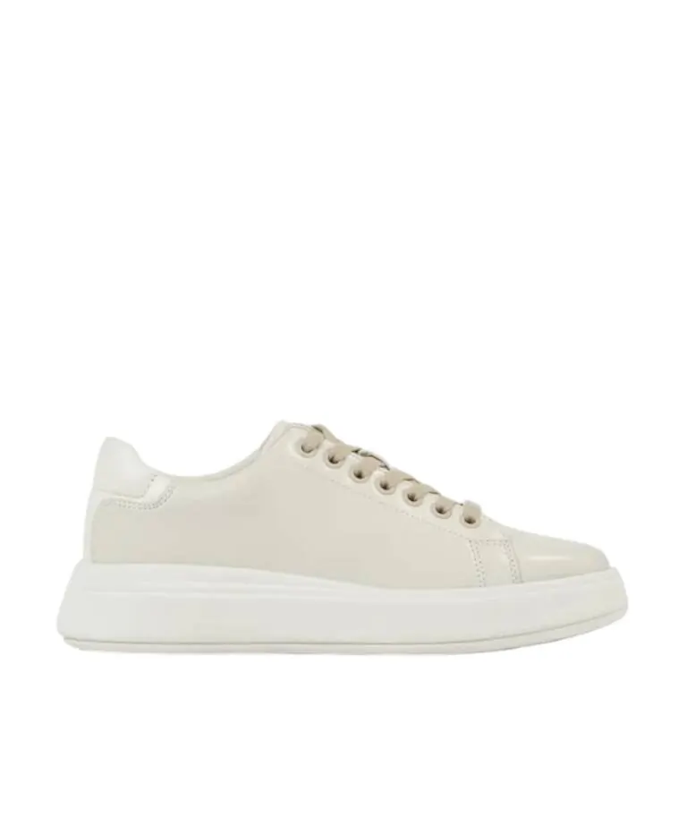 Calvin Klein - Γυναικεία Sneakers Raised Cupsole Lace Up HW0HW01668-ACG Μπεζ