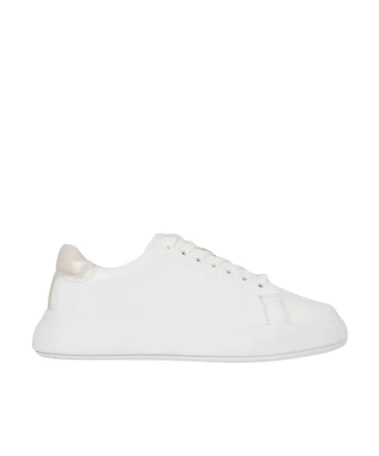 Calvin Klein - Γυναικεία Sneakers Raised Cupsole Lace Up HW0HW01668-OK7 Λευκό