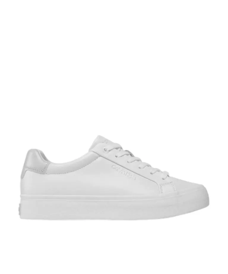 Calvin Klein - Γυναικεία Sneakers Vulc Lace Up Nano Fox-Lth HW0HW01066-0K9 Λευκό