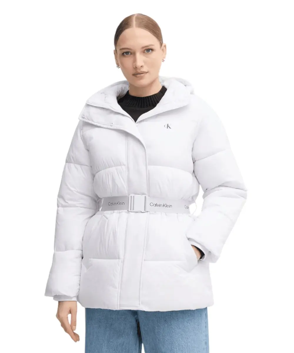 Calvin Klein - Γυναικείο Μπουφάν Belted Midweight Puffer Regular Fit LV047D507G-WGA Μωβ