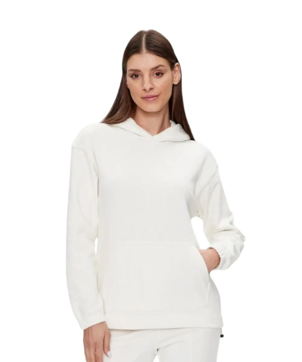 Calvin Klein - Γυναικείο Φούτερ Cotton Terry Logo Hoodie 00GWS3W300-YBI Λευκό
